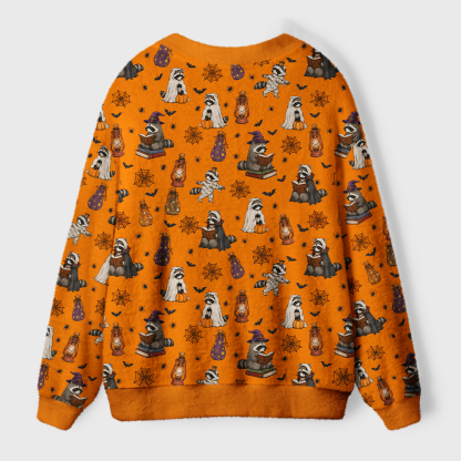Pagewings Halloween Bookish Light Knit Unisex Cardigan Sweaters