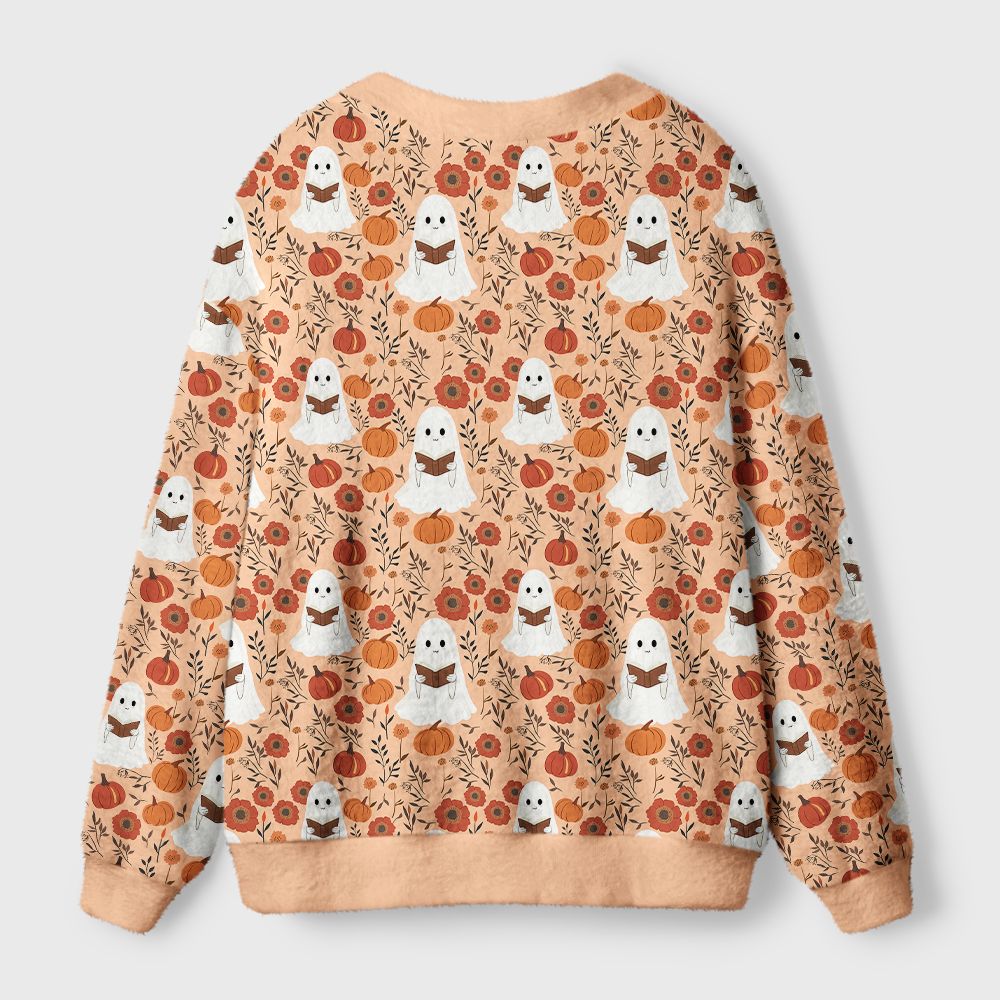 Pagewings Halloween Bookish Light Knit Unisex Cardigan Sweaters