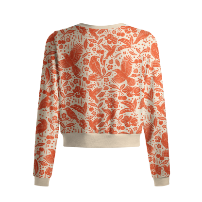 Pagewings Reading Crow Crew Neck Cardigan Sweaters