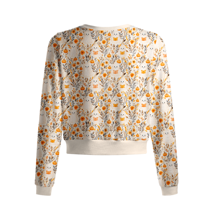 Pagewings Ghosts Love Reading Crew Neck Cardigan Sweaters