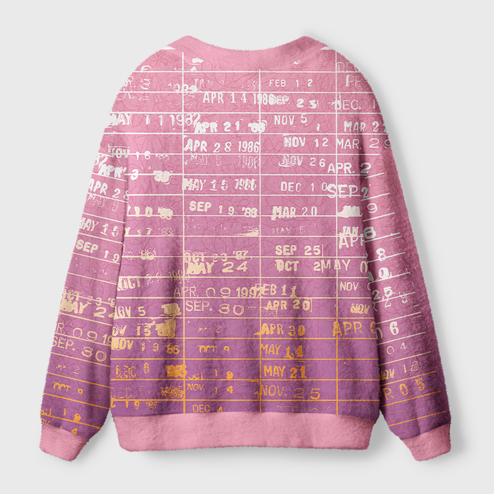 Pagewings Vintage Library Card Light Knit Unisex Cardigan Sweaters