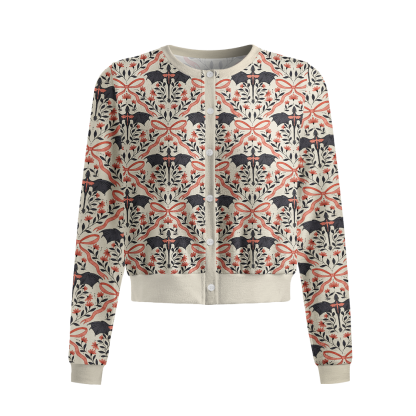Pagewings Book Dragon Crew Neck Cardigan Sweaters