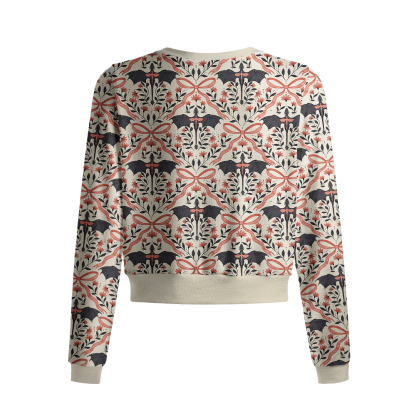Pagewings Book Dragon Crew Neck Cardigan Sweaters