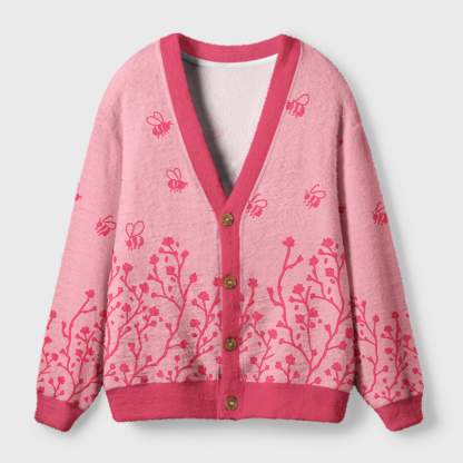 Pagewings Cat Book Lover Light Knit Unisex Cardigan Sweaters