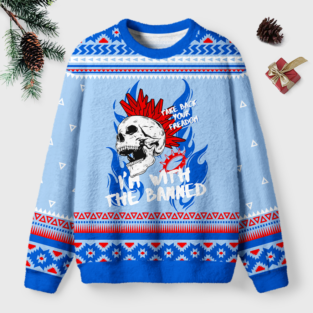 Pagewings Banned Books Unisex Ugly Light Knit Sweatshirt
