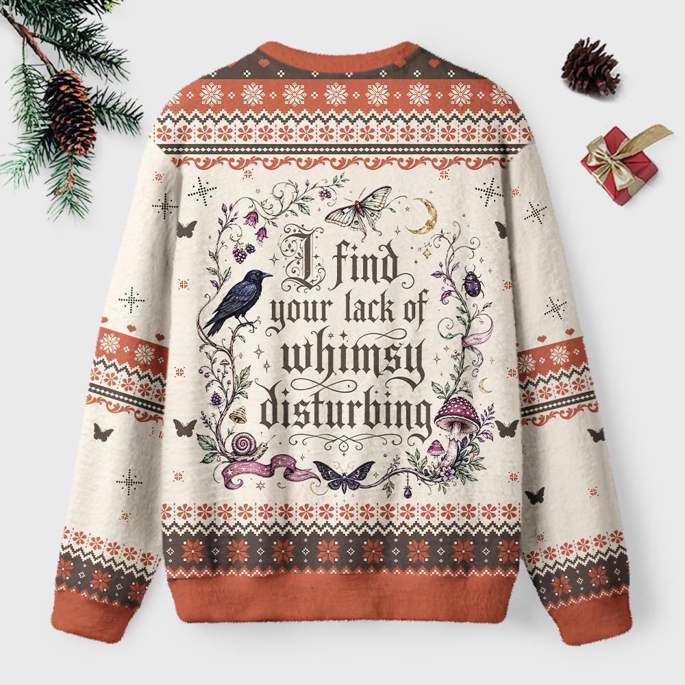 Pagewings Lack of Whimsy Unisex Ugly Light Knit Sweatshirt