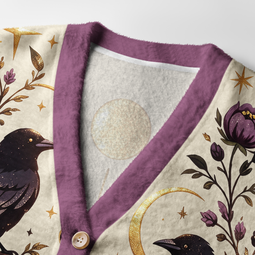 Pagewings Raven Light Knit Unisex Cardigan Sweaters