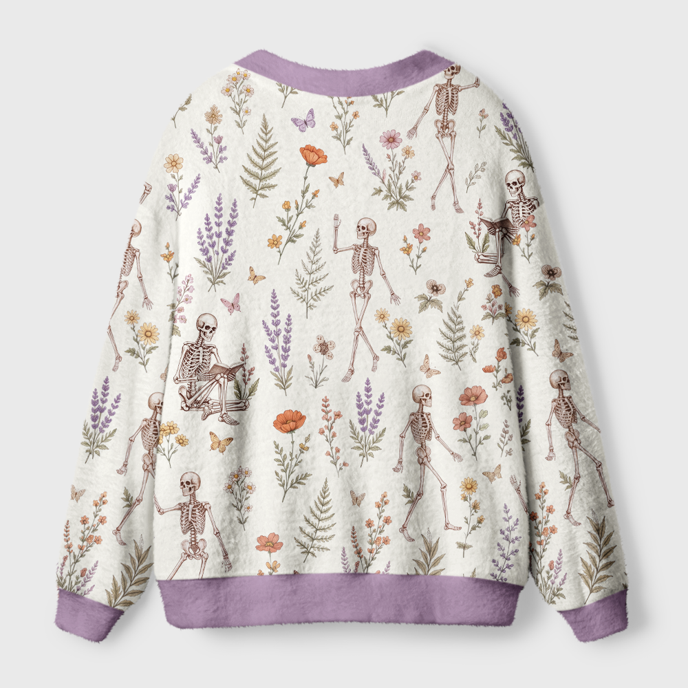 Pagewings Skull Reader Light Knit Unisex Cardigan Sweaters