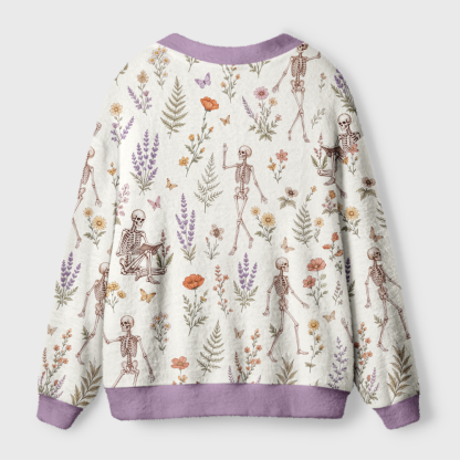Pagewings Skull Reader Light Knit Unisex Cardigan Sweaters