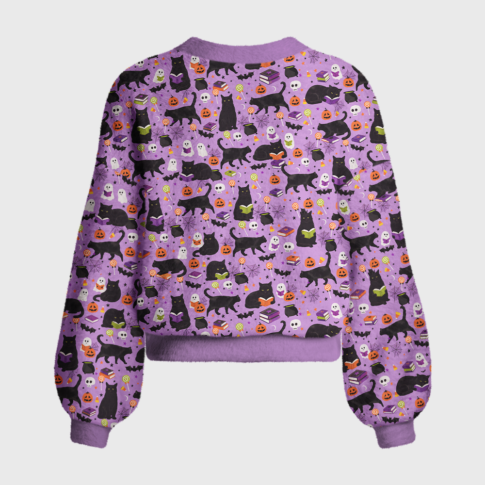 Pagewings Halloween Bookish Women's Cardigan Sweater