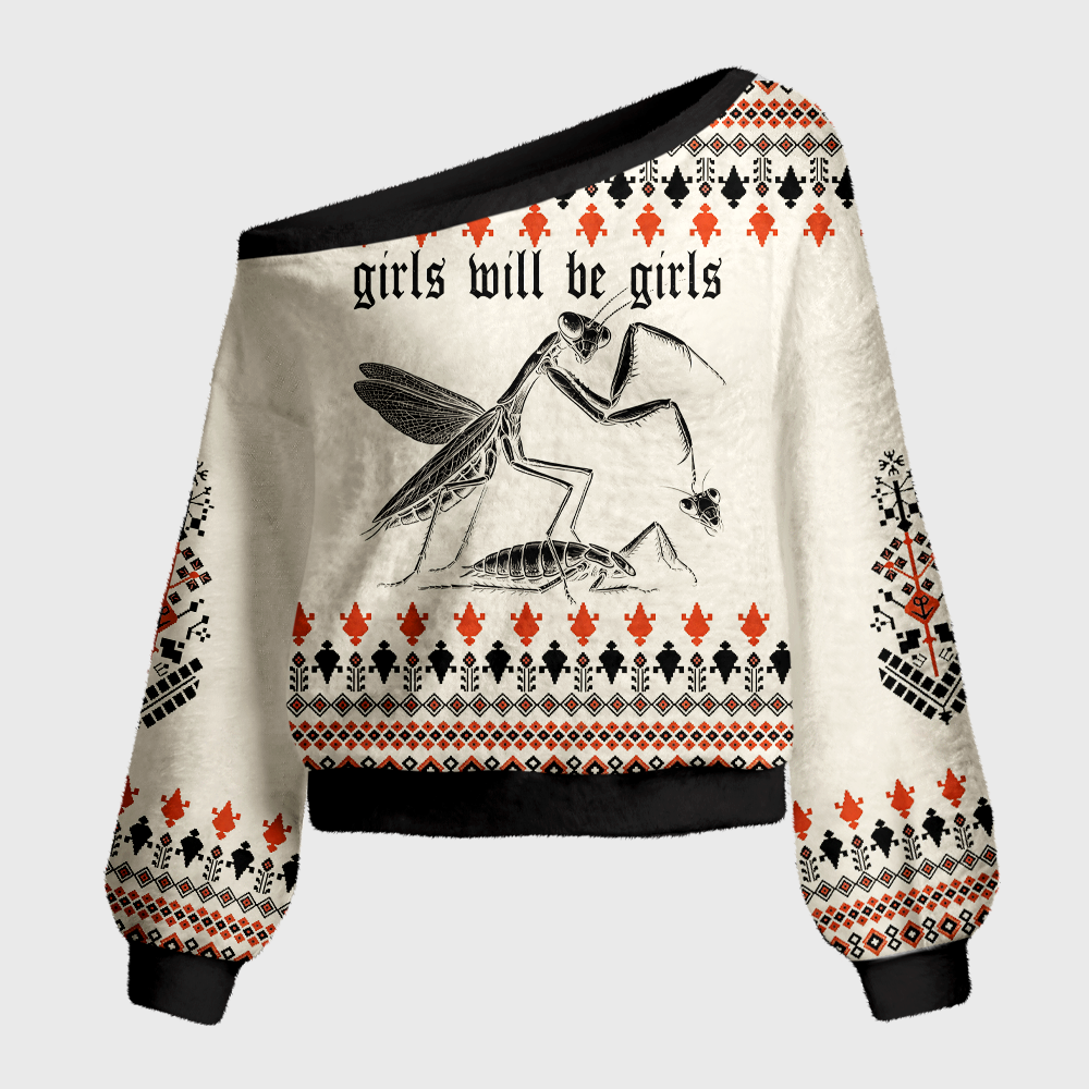 Pagewings The Matriarchy Would Never Off Shoulder Ugly Knit Sweater