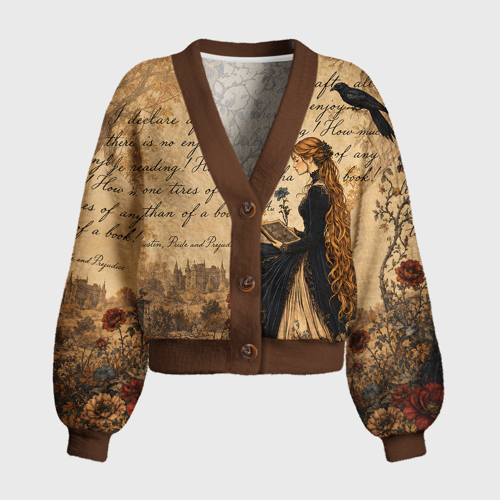 Pagewings Literary Women Women's Cardigan Sweater