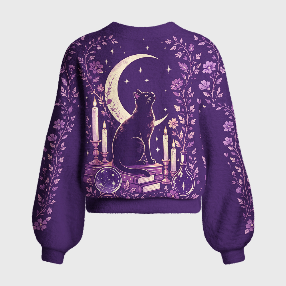 Pagewings Cat Book Lover  Women's Cardigan Sweater