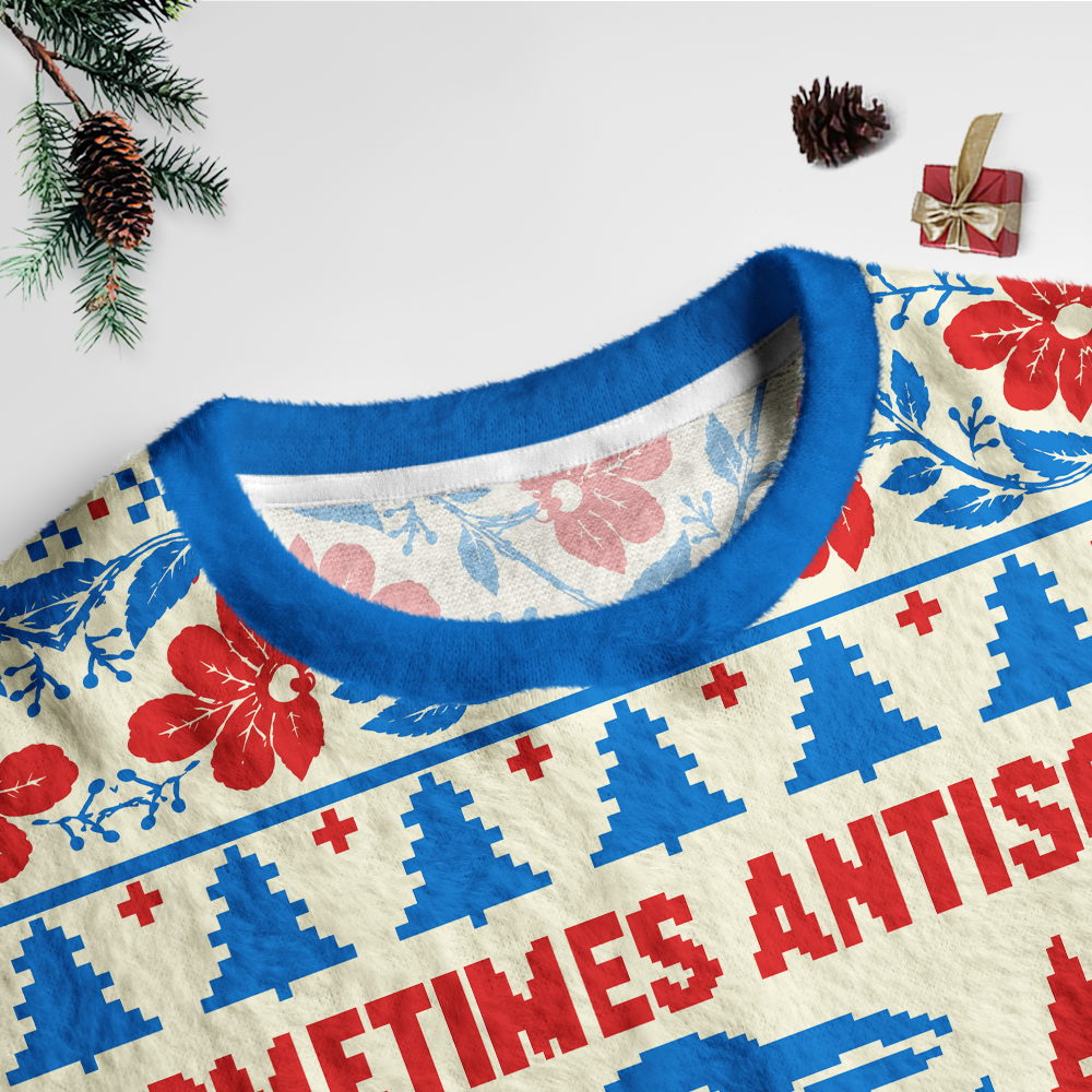 Pagewings Anti Fascism Unisex Ugly Light Knit Sweatshirt