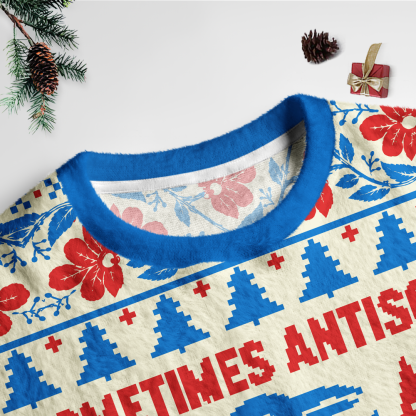 Pagewings Anti Fascism Unisex Ugly Light Knit Sweatshirt