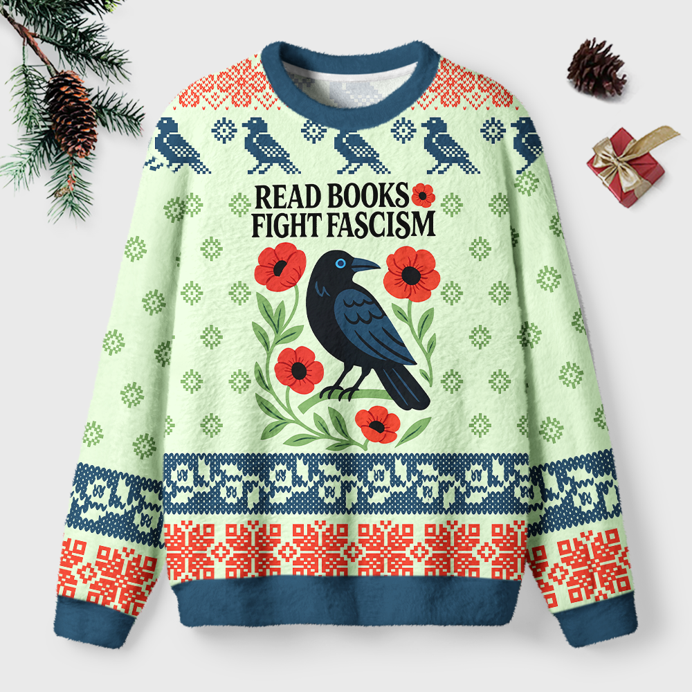 Pagewings Unisex Rockstar Librarian Ugly Light Knit Sweatshirt