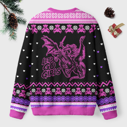 Pagewings Unisex Fantasy Graphic Ugly Light Knit Sweatshirt