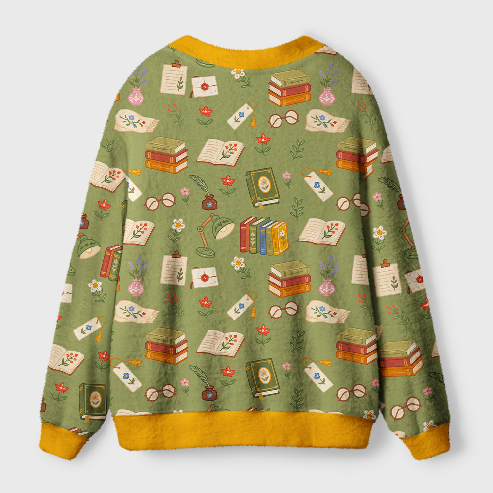 Pagewings Book Lover Light Knit Unisex Cardigan Sweaters