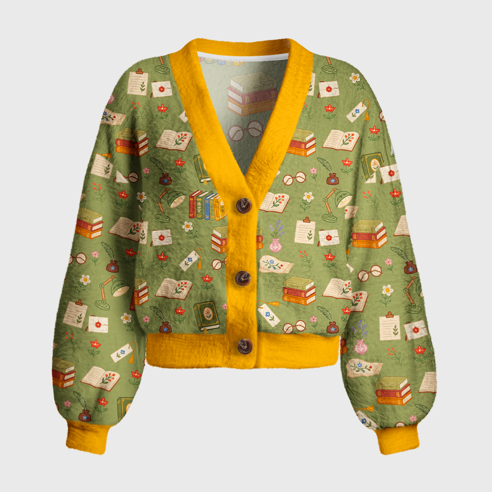 Pagewings Book Lover Women's Cardigan Sweater