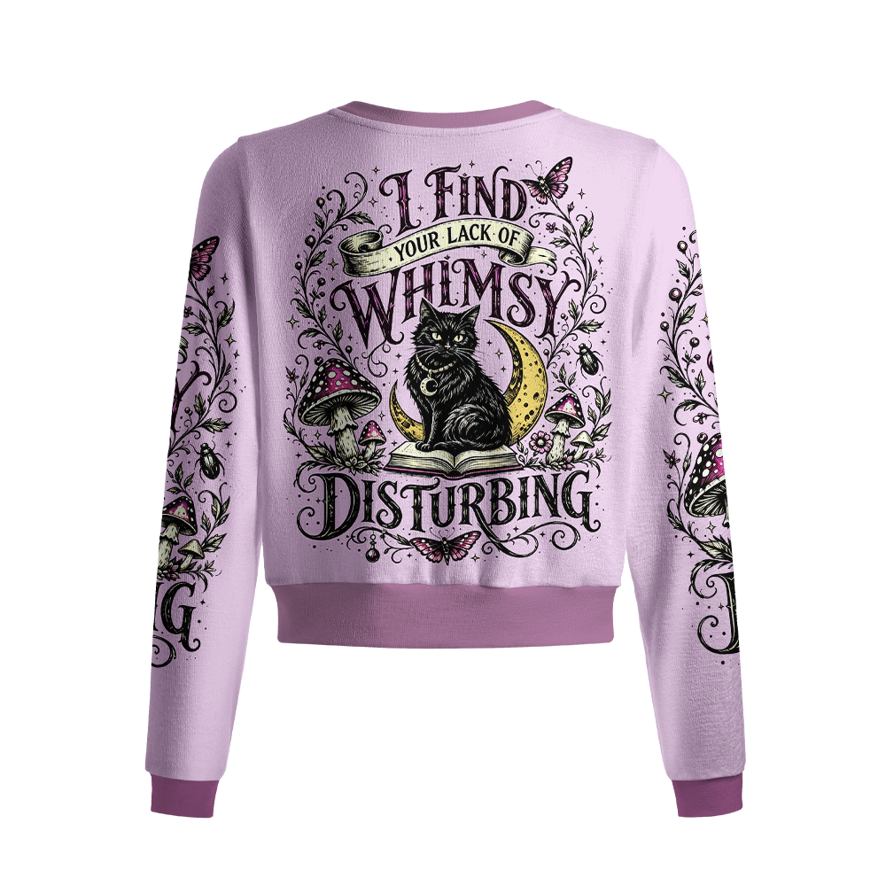 Pagewings I Find Your Lack Of Whimsy Disturbing Crew Neck Cardigan Sweaters