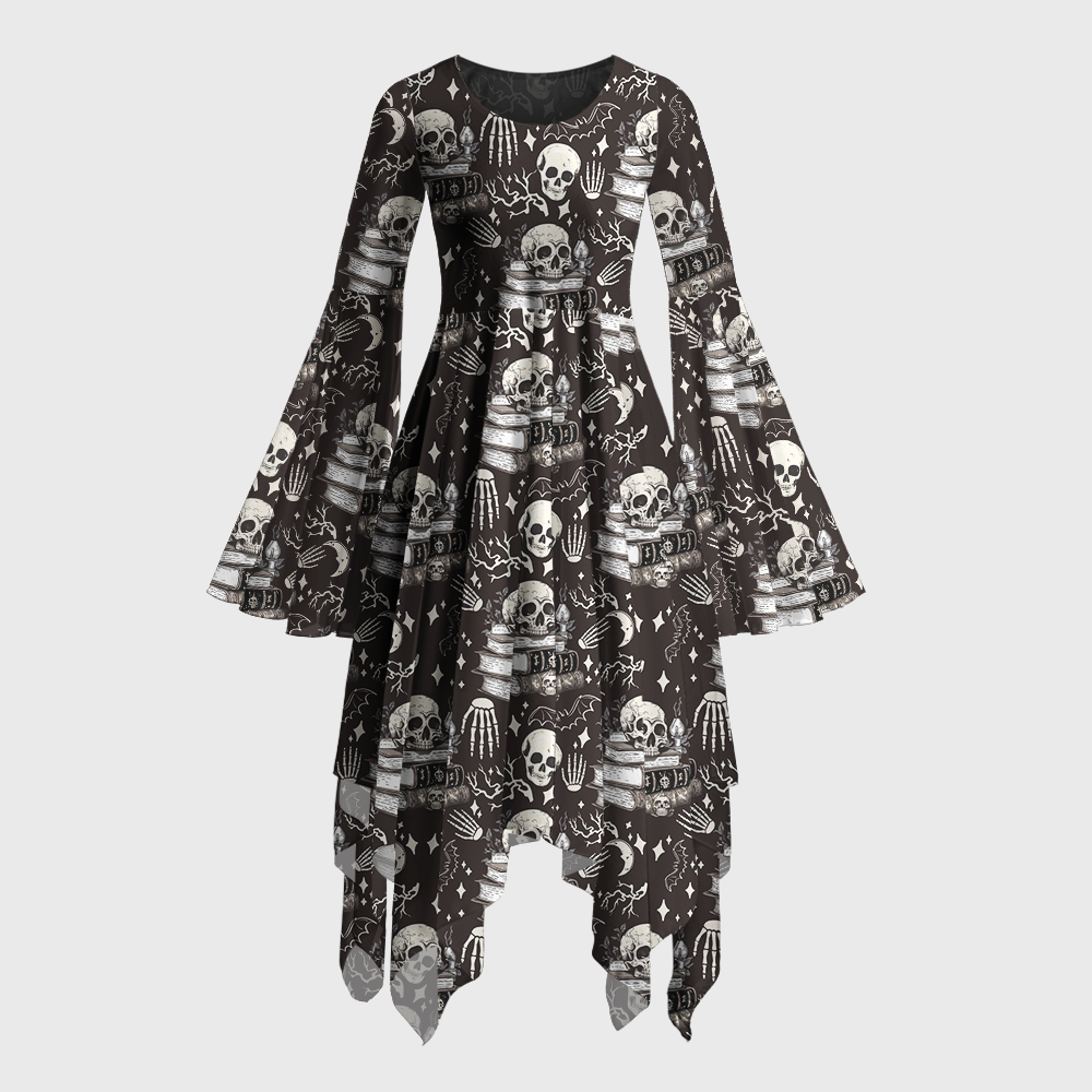 Pagewings Never Die Bell Sleeve Dress