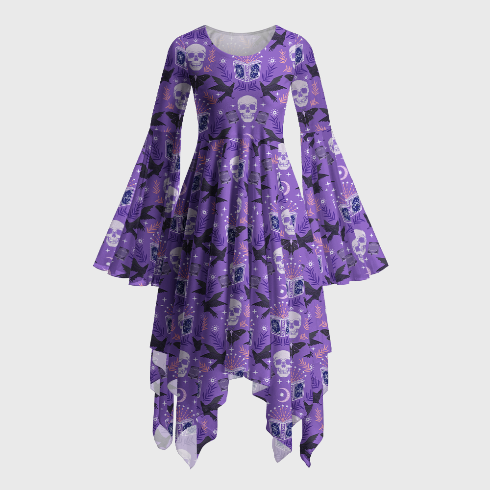 Pagewings Books Fantasy Reader Bell Sleeve Dress