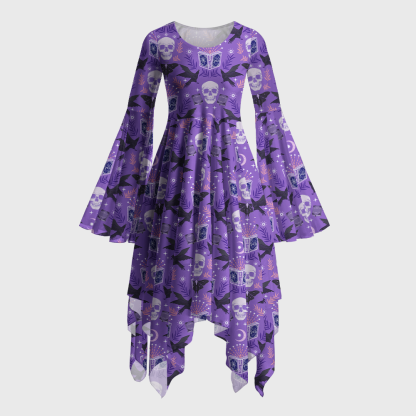 Pagewings Books Fantasy Reader Bell Sleeve Dress