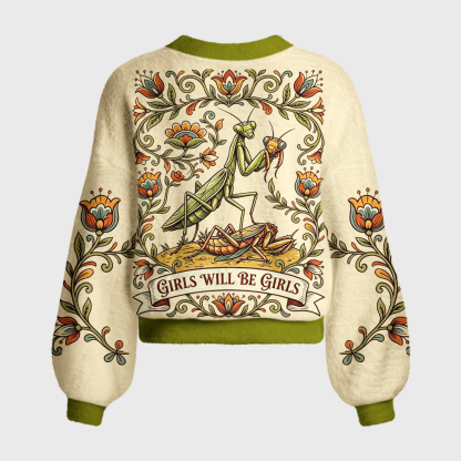 Pagewings Girls Will Be Girls Women's Cardigan Sweater