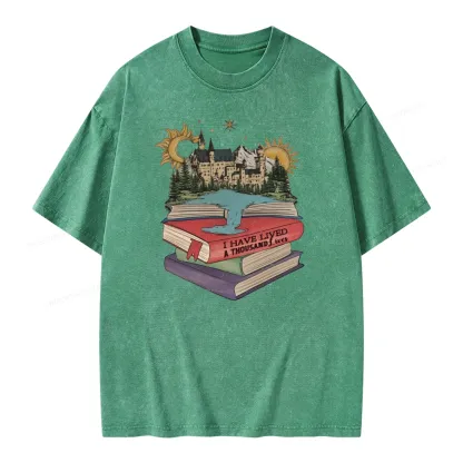 Pagewings I've Live A Thousand Lives Unisex Washed T-shirt