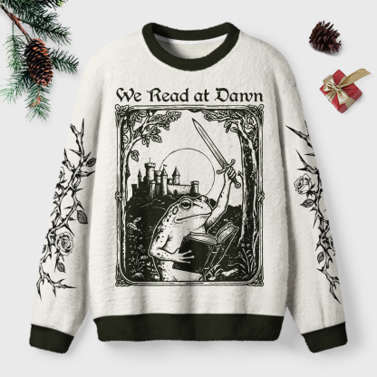 Pagewings We read at dawn Unisex Ugly Light Knit Sweatshirt