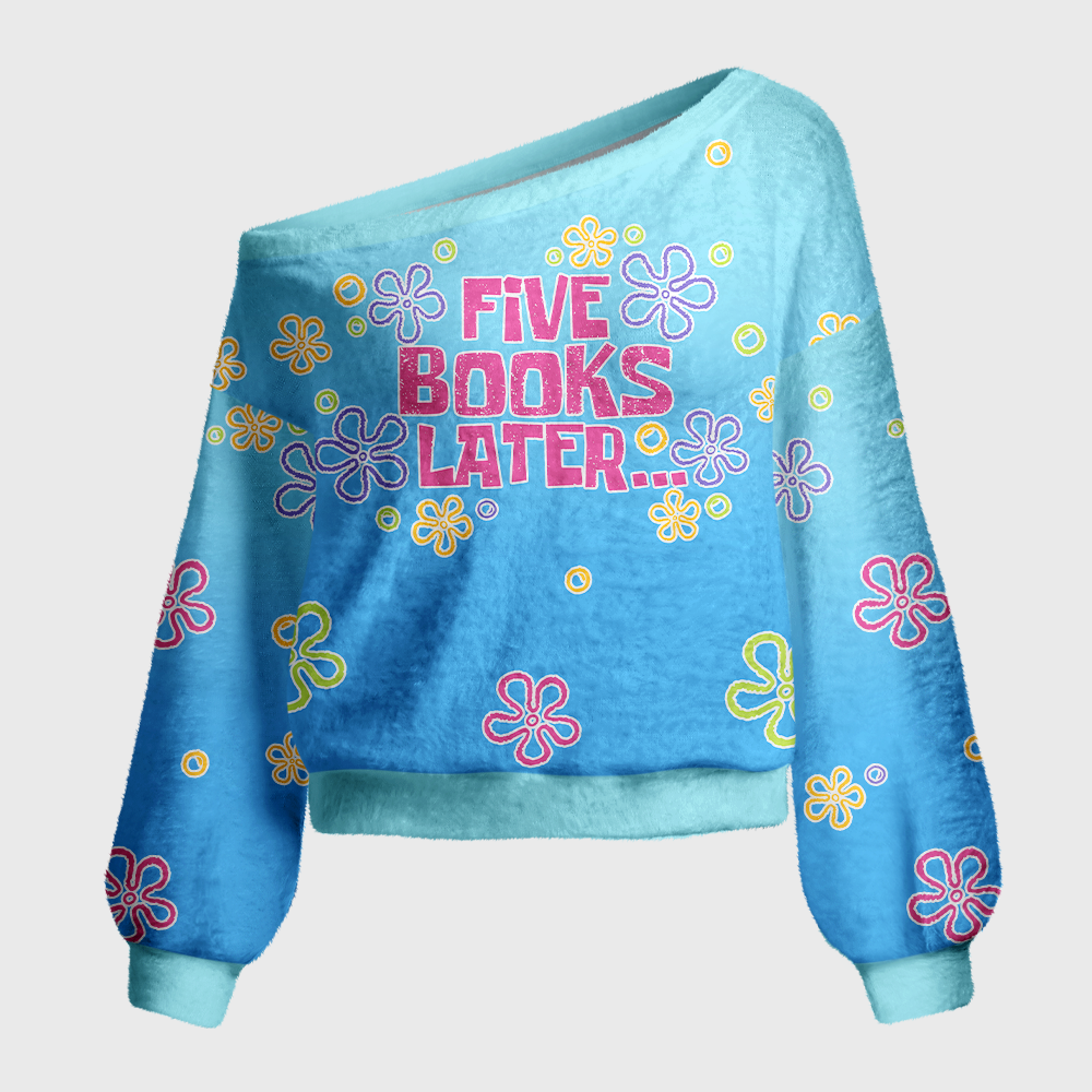 Pagewings  Book Lover Off Shoulder Ugly Knit Sweater