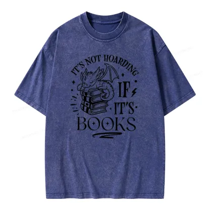 Pagewings It's Not Hoarding If It's Books Unisex Washed T-shirt