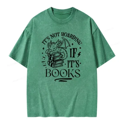 Pagewings It's Not Hoarding If It's Books Unisex Washed T-shirt
