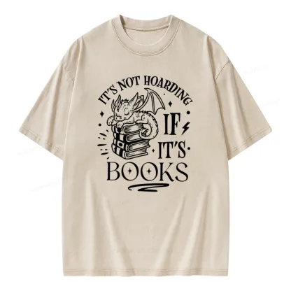 Pagewings It's Not Hoarding If It's Books Unisex Washed T-shirt