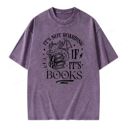Pagewings It's Not Hoarding If It's Books Unisex Washed T-shirt
