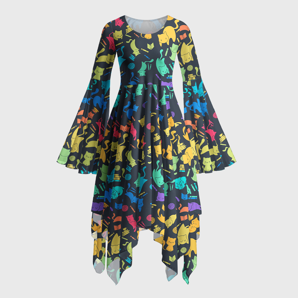 Pagewings Book Lover Bell Sleeve Dress