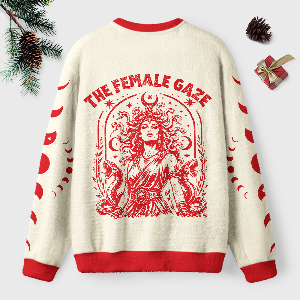 Pagewings Medusa Feminist Unisex Ugly Light Knit Sweatshirt