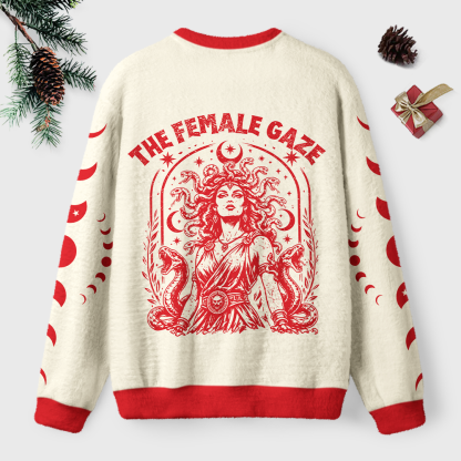 Pagewings Medusa Feminist Unisex Ugly Light Knit Sweatshirt