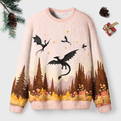 Pagewings Book Dragon Unisex Ugly Light Knit Sweatshirt