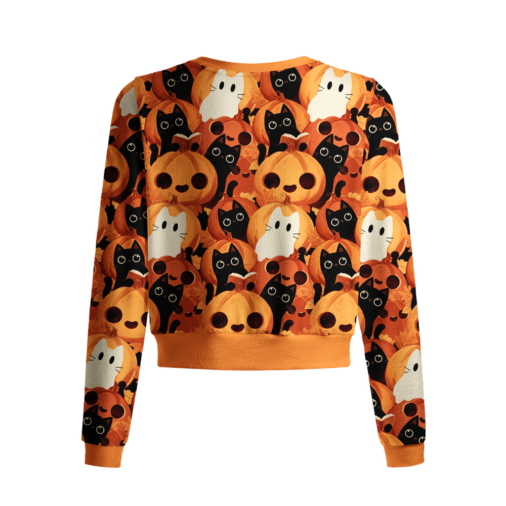 Pagewings Ghosts Love Reading Crew Neck Cardigan Sweaters