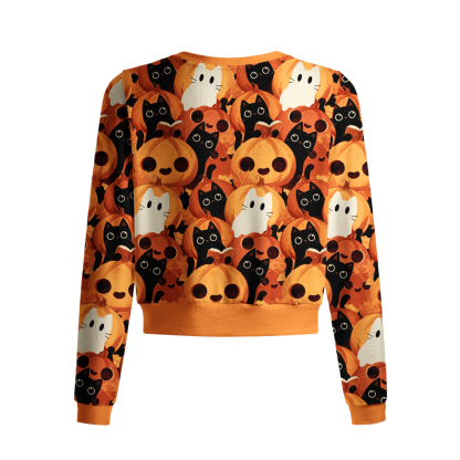 Pagewings Ghosts Love Reading Crew Neck Cardigan Sweaters