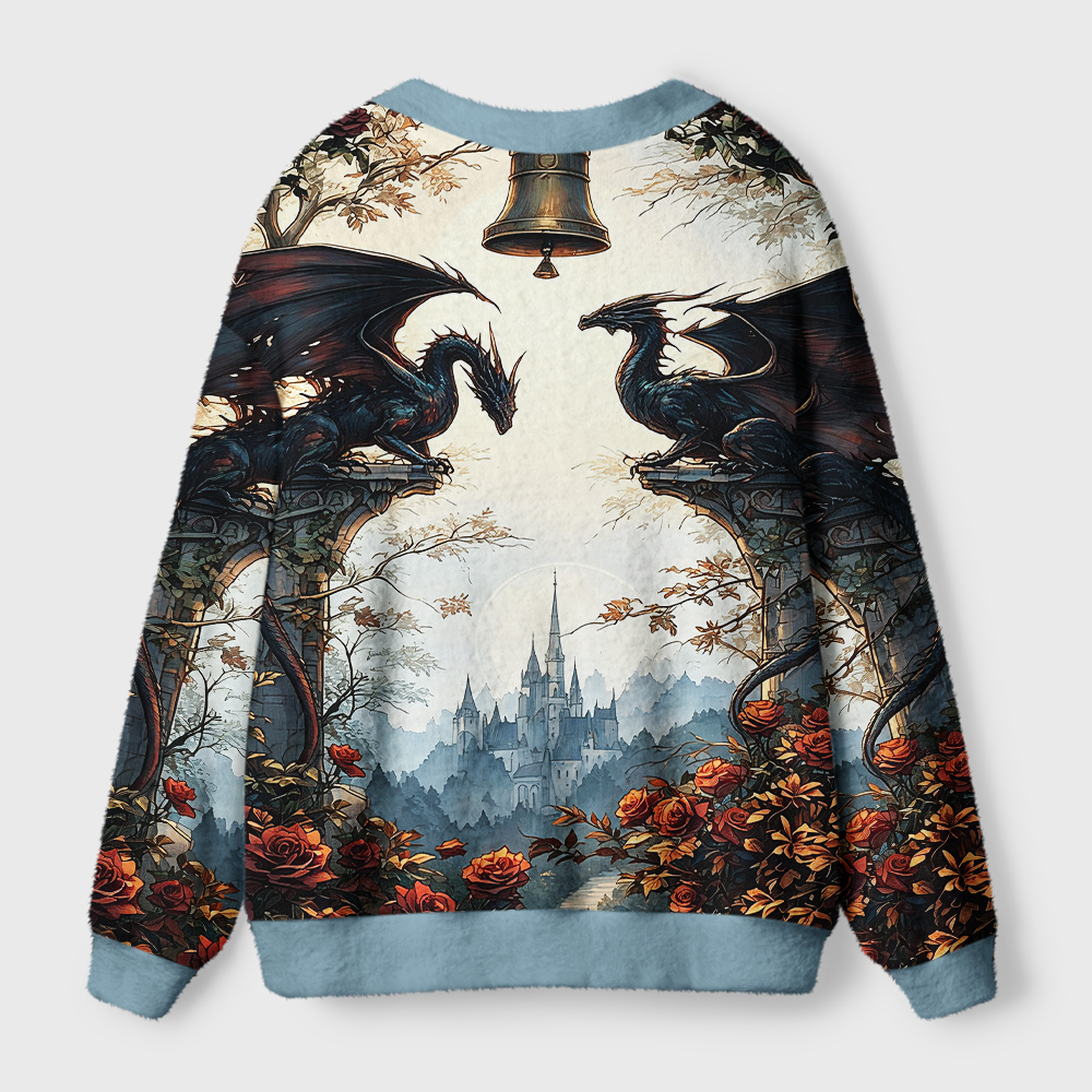 Pagewings Book Dragon Light Knit Unisex Cardigan Sweaters