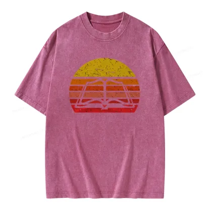 Pagewings Vintage Book Reading Lover Unisex Washed T-shirt
