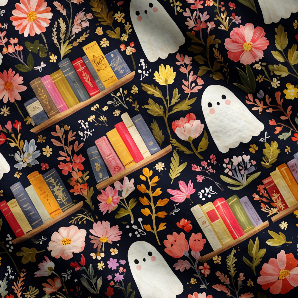 Pagewings Ghosts Love Reading Women's Cardigan Sweater