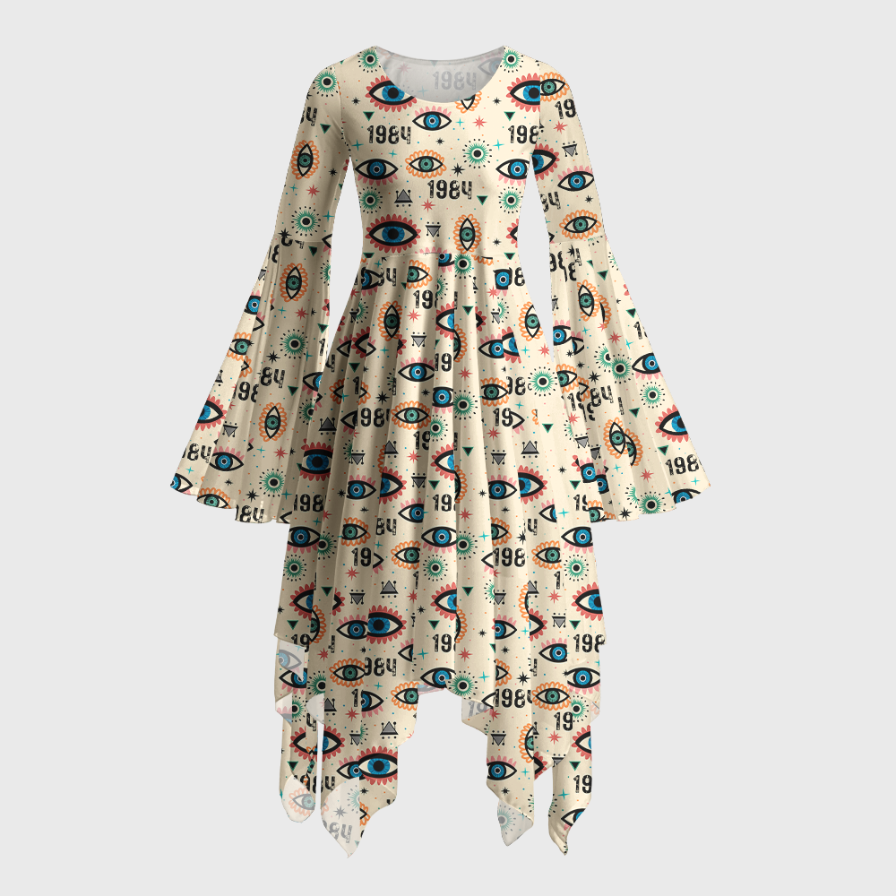 Pagewings Book Lover Bell Sleeve Dress