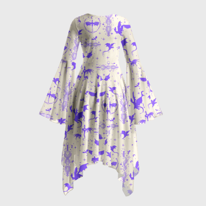 Pagewings Fantasy Bookish Bell Sleeve Dress