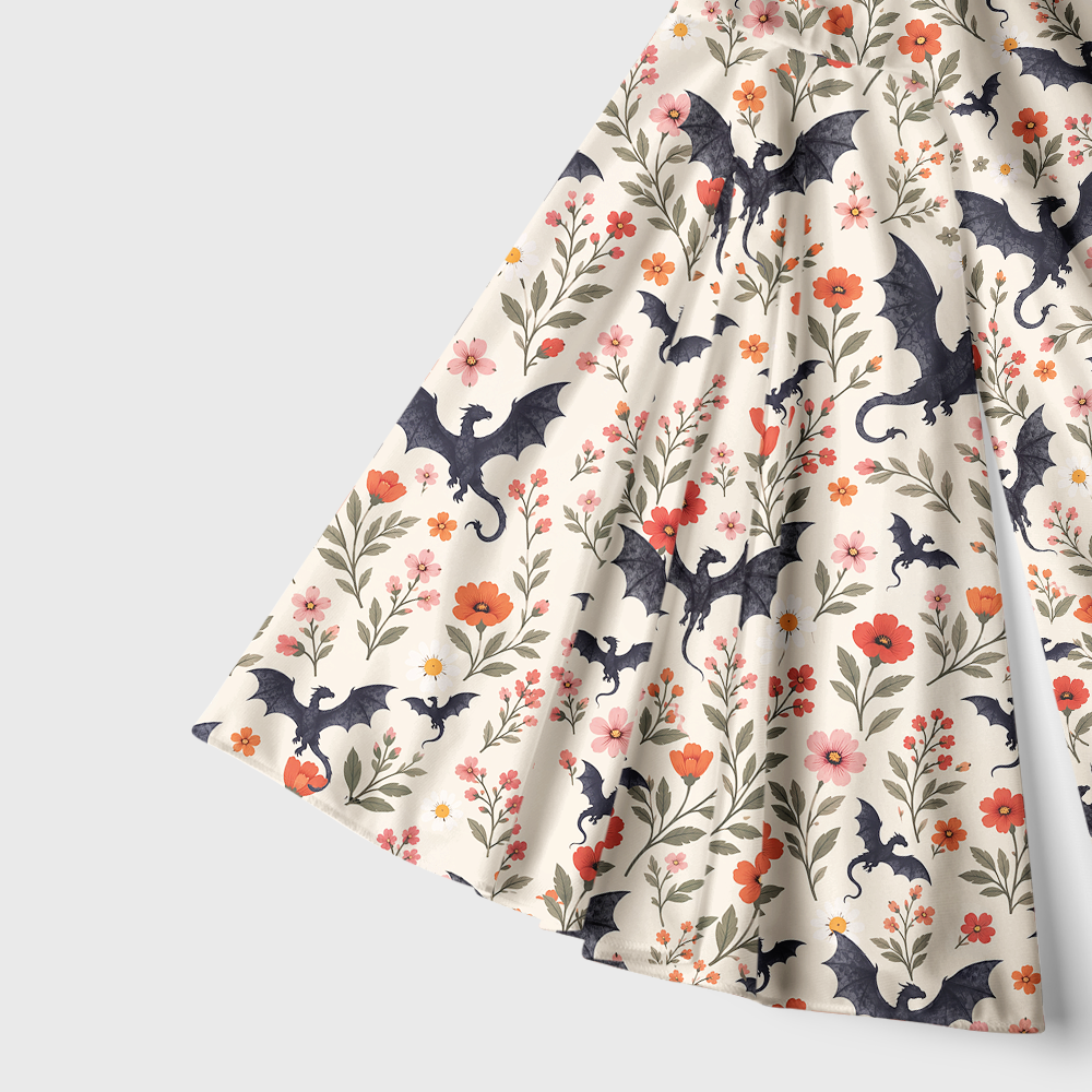 Pagewings Book Dragon Bell Sleeve Dress