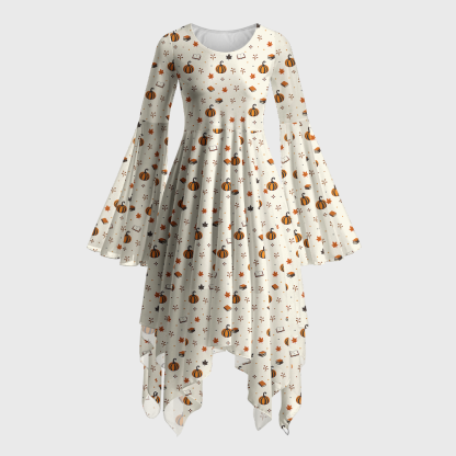 Pagewings Halloween Bookish Bell Sleeve Dress