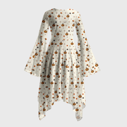 Pagewings Halloween Bookish Bell Sleeve Dress