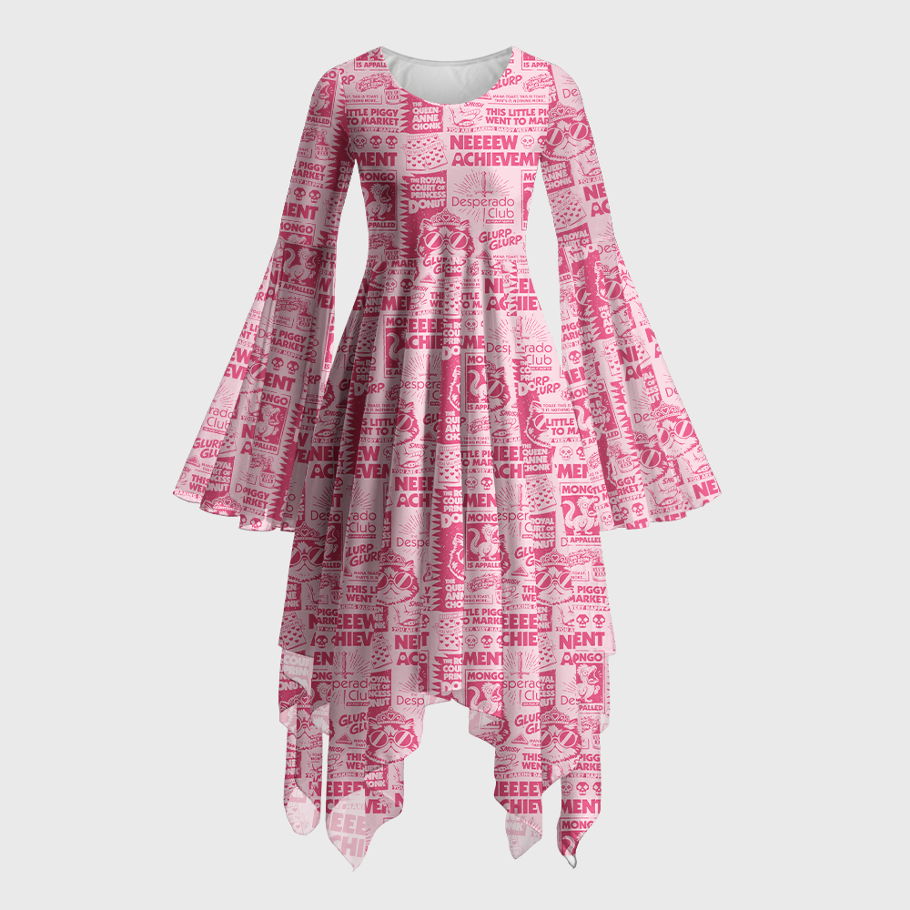 Pagewings Sci-Fi Book Lover Bell Sleeve Dress